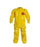 DuPont Tychem 9000 Coveralls - Tychem 9000 Zipper Front Coverall with Elastic Wrist and Ankle, Storm Flap, Yellow, Size S, Bulk Packed - BR125TYLSM000200