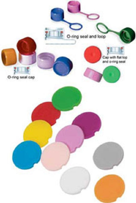Simport Scientific Color Coding Cap Inserts - Color Coding Cap Insert, Green - T345G