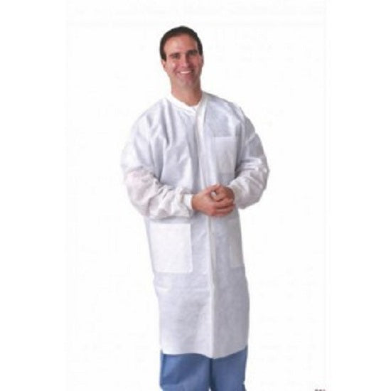 Cardinal Health Premium Knee-Length Lab Coats - Lab Coat, Knee Length, Knit Collar, White, Size 3XL - C3660W3XLK