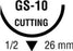 Medtronic Undyed Polysorb Sutures - Polysorb Suture, 0/0, 30", Undyed, GS-10 - CL-870