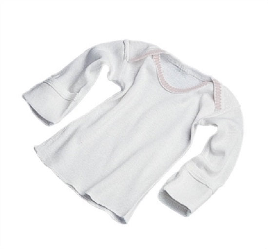 Medline Slipover Infant Shirts - Baby Short Sleeve Shirt, White 1 D, Small - MDTDDR055BS