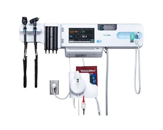 Welch-Allyn Wireless Connex Wall System - Connex Wireless Integrated Wall System with BP Cuff, Nellcor SpO2, SureTemp Plus and Braun ThermoScan PRO 6000 Thermometry, MacroView Otoscope and Coaxial Ophthalmoscope - 85NTVEC-B