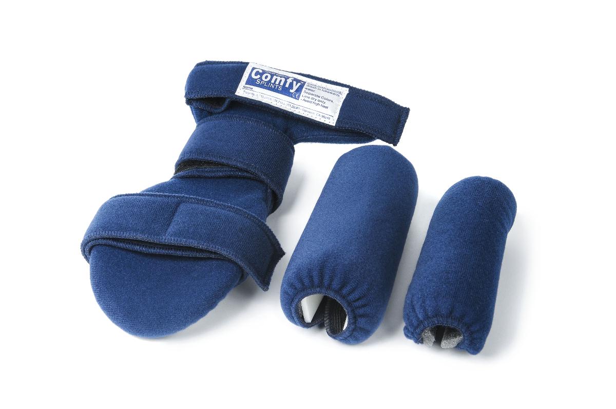 Comfy Splints Comfy Splint Grip Hand Cover - COVER, GRIP HAND, ADLT MD, LT, DARKBLU, TERRY - CGRIPC-1-M-LEFT
