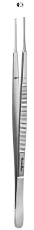 Integra Lifesciences Miltex Gerald Tissue Forceps - Gerald Tissue Forceps, Straight, 1 x 2 Teeth, 7" - MH6-182