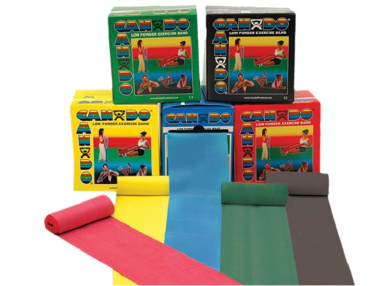 Fabrication Enterprises Inc CanDo Exercise Band Rolls - CanDo Exercise Band, Level 2-6, 50 yd., Set of 5 - 10-5228