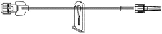 ICU Medical Extension Sets - Small Bore Extension Set, Slide Clamp, Luer Lock, 30" - B1103