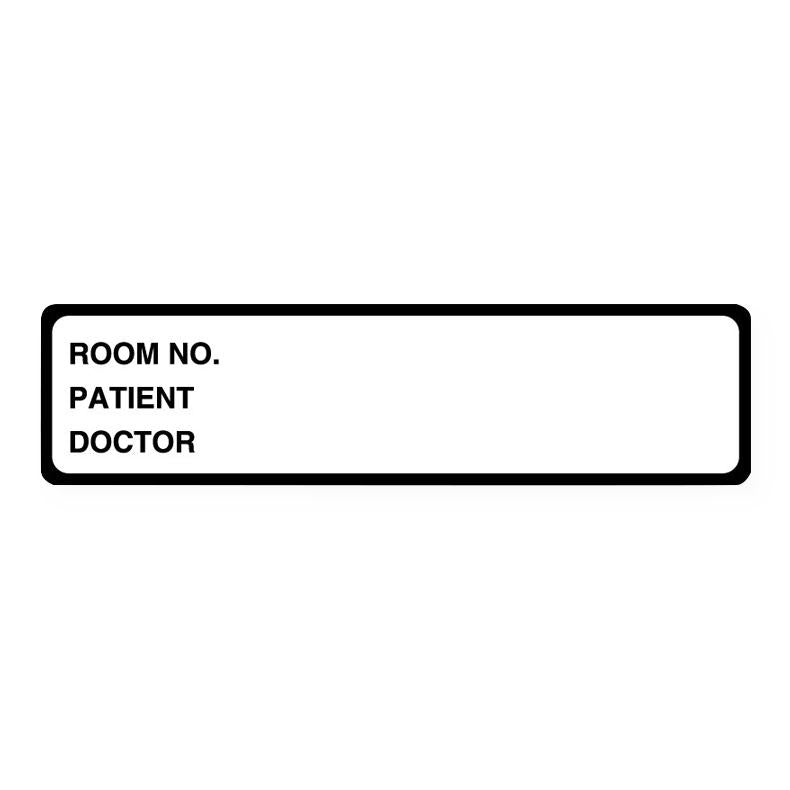 United Ad Label Binder Labels - Binder Labels with Room No./Patient / Doctor, White, 5-3/8" x 1-3/8" - ULCI400