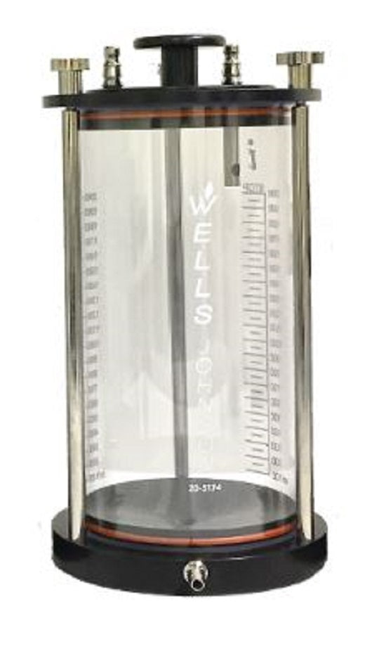 Wells Johnson High Volume Harvesting Canisters - High-Volume Bottle Assembly, 2, 000 mL - 20-5174-00