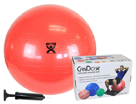 Fabrication Enterprises, Inc. CanDo Inflatable Exercise Balls - Inflatable Exercise Ball with Pump, 30" - 30-1847