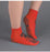 Principle Business Pillow Paws Risk Alert Terry Slipper Socks - Double Imprint Slippers, Child, Red - 3943-001