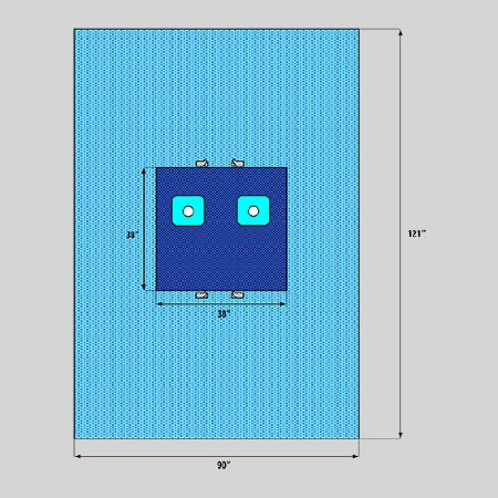 Welmed Inc Bilateral Limb Straight Drapes - Bilateral Limb Drape, Sterile, 90" x 121" - 1222-8450