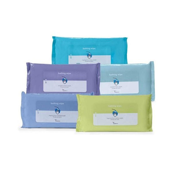 Cardinal Health Fragrance-Free Wipes - Medium-Weight Fragrance-Free Bath Wipes - BTMWPMU