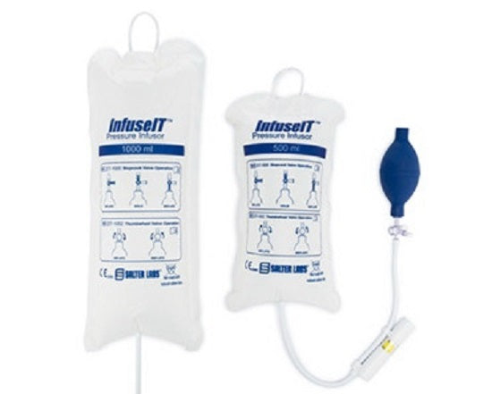 Salter Labs Pressure Infusor Bags - Pressure Infusor Bag with Thumbwheel, 500 mL - ZIT-502-10