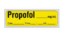 Shamrock Scientific Pre-Cut Anesthesia Drug Labels - Anesthesia Labels, Propofol, Yellow - SA-205-DTI-PRE