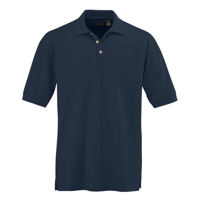 Ultraclub Men's Whisper Pique Polo - Men's Whisper Pique Polo Shirt, 60% Cotton/40% Polyester, Navy, Size 5XL - 8540NVY5XL