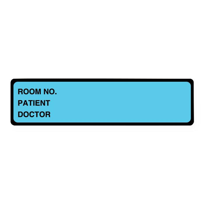 United Ad Label Binder Labels - Binder Labels with Room No./Patient / Doctor, Light Blue, 5-3/8" x 1-3/8" - ULCI401