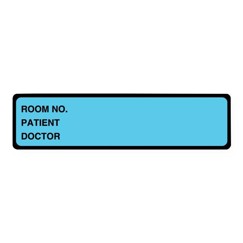 United Ad Label Binder Labels - Binder Labels with Room No./Patient / Doctor, Light Blue, 5-3/8" x 1-3/8" - ULCI401
