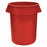 Gra Round Open Top Utility Trash Cans - Round Open Top Utility Trash Can, 44 gal., 32"H, Red - 5DMU0