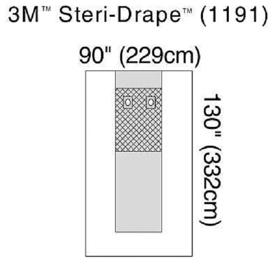 3M Steri-Drape Femoral Angiography Drape 1191 - DRAPE, STERIDRAPE, FEMORAL W/ACCESSOR - 1191