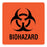 United Ad Label Hazard Warning Labels - Biohazard Warning Label, Fluorescent Red, 3" x 3", 320/Roll - ULCL404