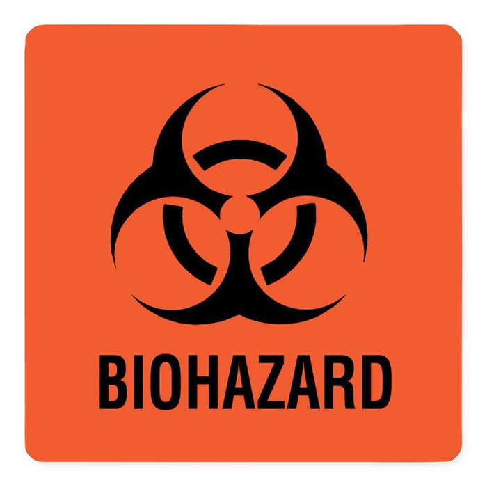 United Ad Label Hazard Warning Labels - Biohazard Warning Label, Fluor ...