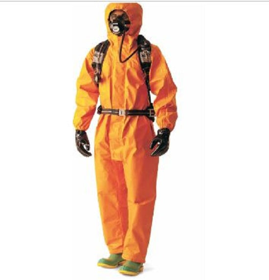 Dupont Tychem 6000 FR Coveralls - Tychem 6000FR Coverall with Hood and Socks, Orange, Size S, Berry Compliant - TP199TORSM0002BN