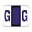 United Ad Label Alpha File Folder Labels - TAB1283 Label, G, Purple, 1-1/4" x 1" - ULAF1283G