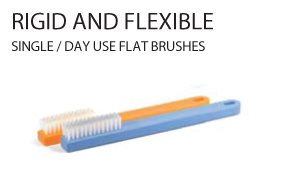 Batrik Medical Mfg Inc Single / Day Use Flat Brush - Single-Use Flat Brush, Flexible, Orange - 50-40922-RO