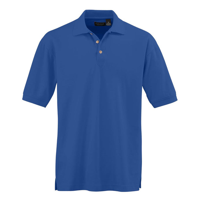 Ultraclub Men's Whisper Pique Polo - Men's Whisper Pique Polo Shirt, 60% Cotton/40% Polyester, Royal, Size 6XL - 8540RYL6XL