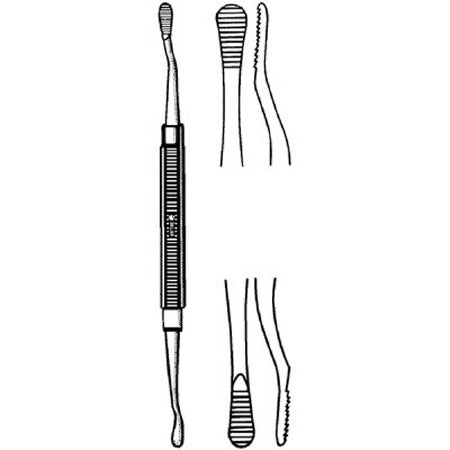End Bone File Sklar Bone File #12 Double End - Bone File with Double End, Plain Serr ...