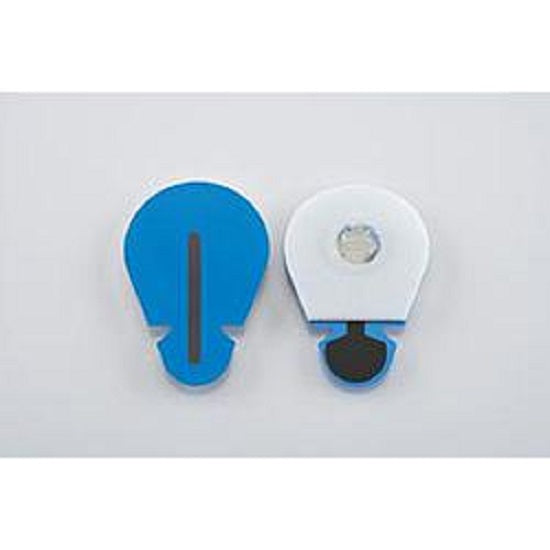 Welch Allyn Bluemax Foam Stress Electrodes - Blue Max Foam Wet Gel Vinyl Electrode, Offset - 097001-50
