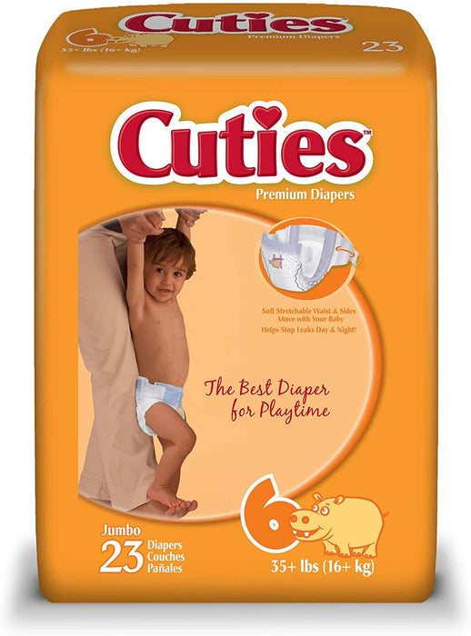 Diapers by First Quality Products Cuties Ba - Cuties Diaper, Baby, Size 6, > 35 lb. - FQCR6001