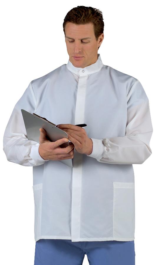 Medline Unisex ASEP Barrier Short Lab Coats - Resistat Unisex Lab Coat, Royal Blue, Size S - MDT0468989S
