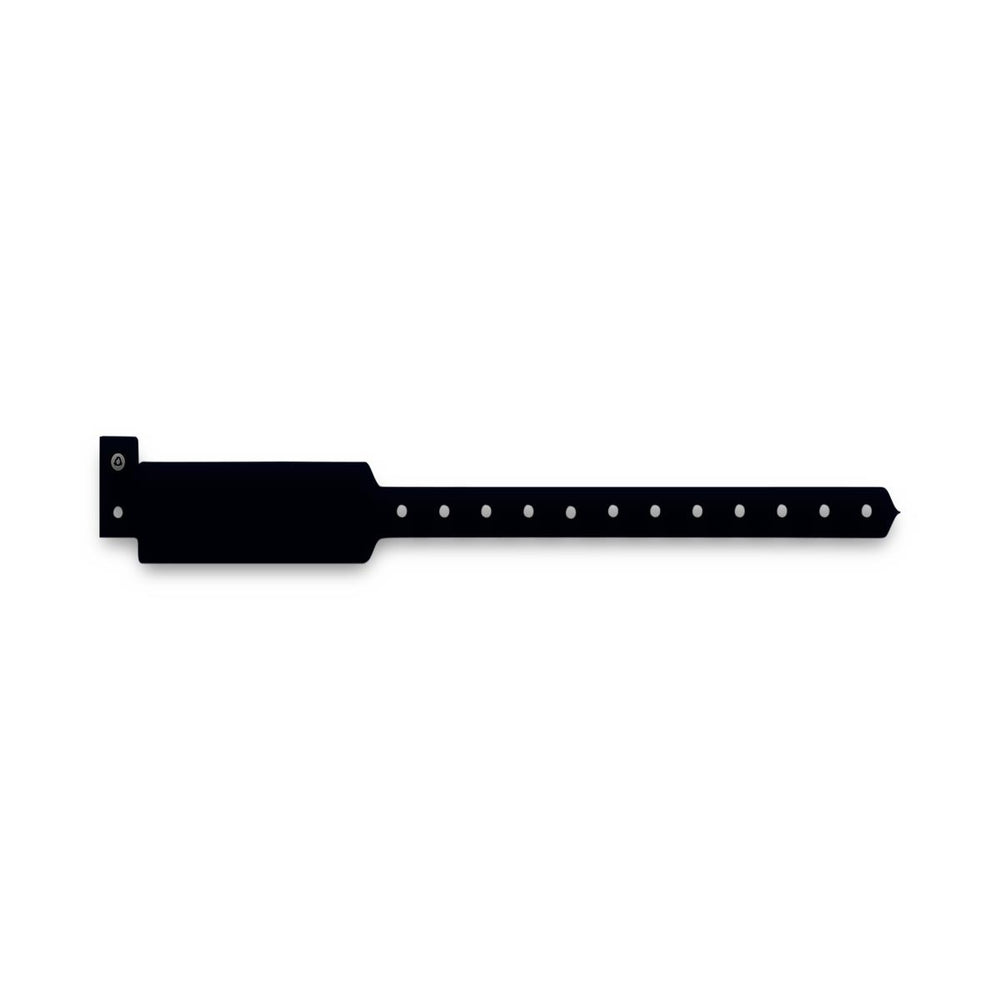 Medline Tamper Resistant Snap Closure ID Bands - 9" Write-On Vinyl ID Band, Adult / Pediatric, Navy - MDS108M