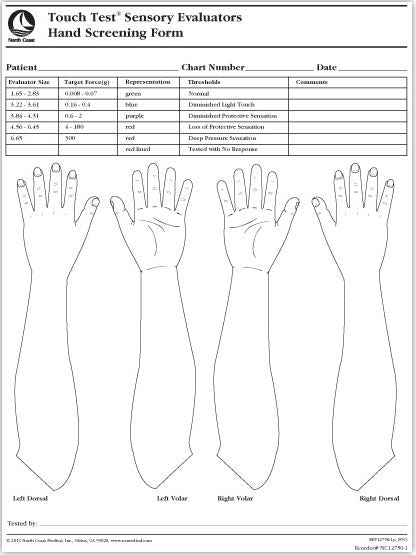 Touch-Test Hand Screening Forms