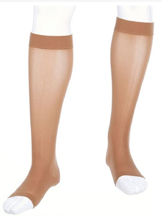 Medi USA Assure 15-20 Calf Open Toe Stockings - Calf-Length Assure Stockings with Open Toes, 15-20 mmHg, Size S - 12501