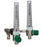 Precision Me Y Block Chrome Flowmeter - Ohmeda Y-Block Oxygen Flowmeter with PTO Precision Medical, 0-15 L / Min - Y1MFA1005PT1