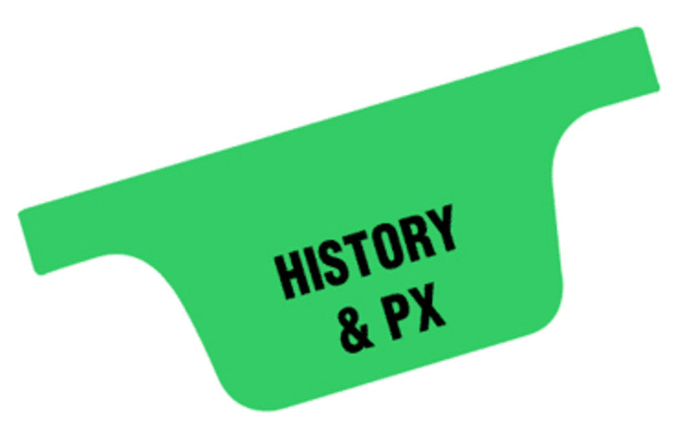 Briggs Corporation Preprinted Chart Dividers - Preprinted Chart Divider Tabs, History / Physical - 498-B