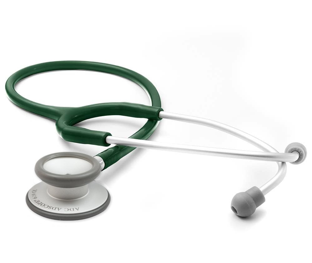 ADC Adscope-lite 619 Stethoscopes - STETHOSCOPE, ADSCOPE-LITE, DARK GREEN - 619DG