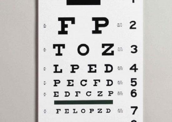 Tech-Med Services Snellen Eye Charts - Snellen Eye Chart, 22" x 11" - 3050