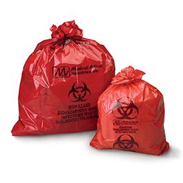 Inteplast Biohazard Bags - Biohazard Bag, Red, 1.5 mL, 37" x 50" - F389