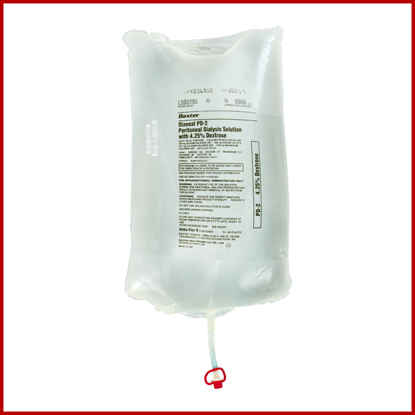 Baxter Healthcare DIANEAL PD Solutions - SOLUTION, DIANEAL, PD-2, 4.25% DEX, 5L/6L - L5B5195
