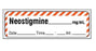 Shamrock Scientific Precut Syringe Labels - Precut Syringe Label, Neostigmine, Red / White - SA-231-DTI-PRE