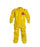 DuPont Tychem 9000 Coveralls - Tychem 9000 Zipper Front Coverall with Elastic Wrist and Ankle, Storm Flap, Yellow, Size M, Bulk Packed - BR125TYLMD000200