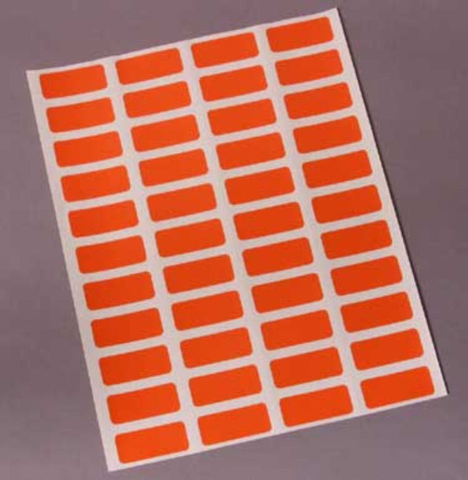 Briggs Healthcare Laser Computer 4-Across Piggyback Labels - Laser Computer 4-Across Piggyback Labels, 0.75" x 1.75", Orange - L-6616