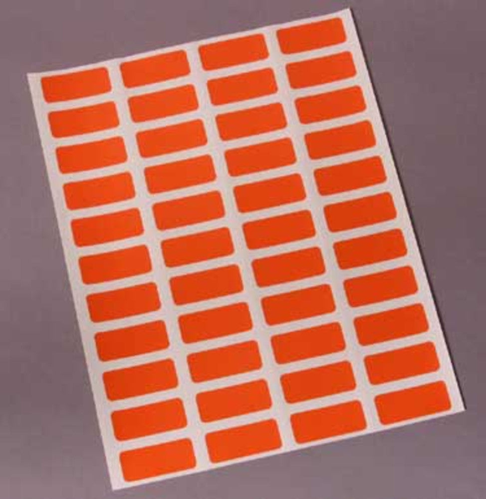 Briggs Healthcare Laser Computer 4-Across Piggyback Labels - Laser Computer 4-Across Piggyback Labels, 0.75" x 1.75", Orange - L-6616