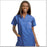 Fashion Seal Healthcare Unisex Fashion Poplin V-Neck 3-Pocket Scrub Shirt - Blueberry