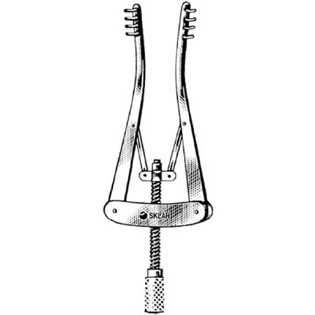 Sklar Alm Self-Retaining Retractor - Orthopedic Alm Self-Retaining Retractor, Blunt, 4 x 4 Teeth, 4" - 60-6340