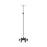 Clinton Industries IV Poles - IV Pole, 6 Leg, 4 Hook, Compact 16" Base, 53"-93" Height - IV-614