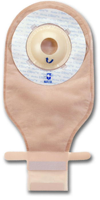 Marlen Manufacturing Ultralite 1Pc Convex Pouches - UltraLite One-Piece Disposable Ostomy Pouch, Transparent, Aquatack Barrier, Deep Convexity with Kwik-Klose, 3/4" Stoma Opening - 7257619